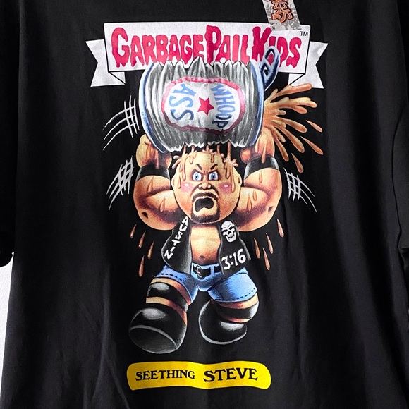 🛑SOLD🛑 NWT WWE x Garbage Pail Kids Stone Cold Steve Austin Graphic Shirt - Picture 2 of 4